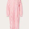 Womens Strawberries & Cream Linen Shirt Dress