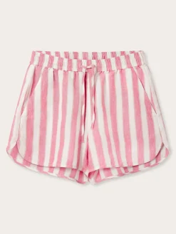 Womens Strawberries & Cream Musha Linen Shorts