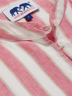 Womens Strawberries & Cream Jumento Linen Poncho
