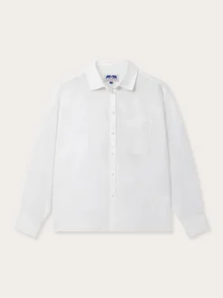 Womens White Inagua Linen Shirt