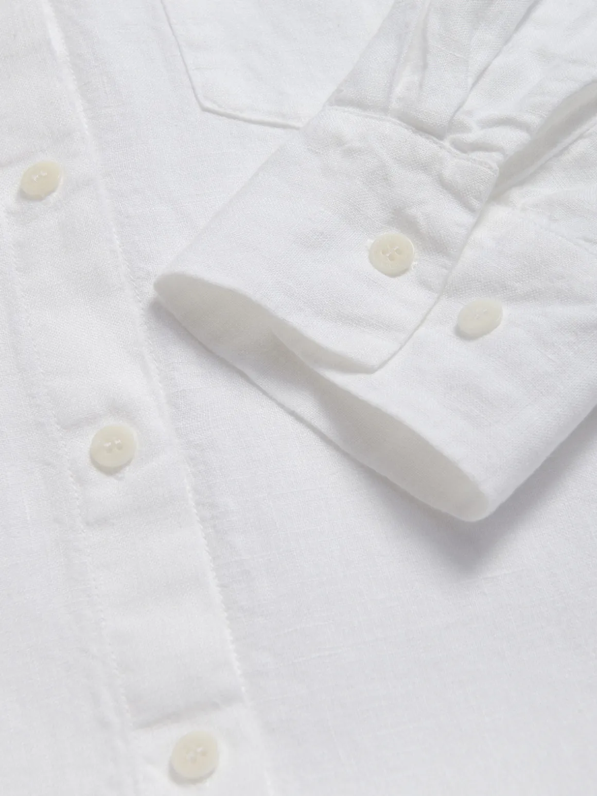 Womens White Sapodilla Linen Shirt Dress